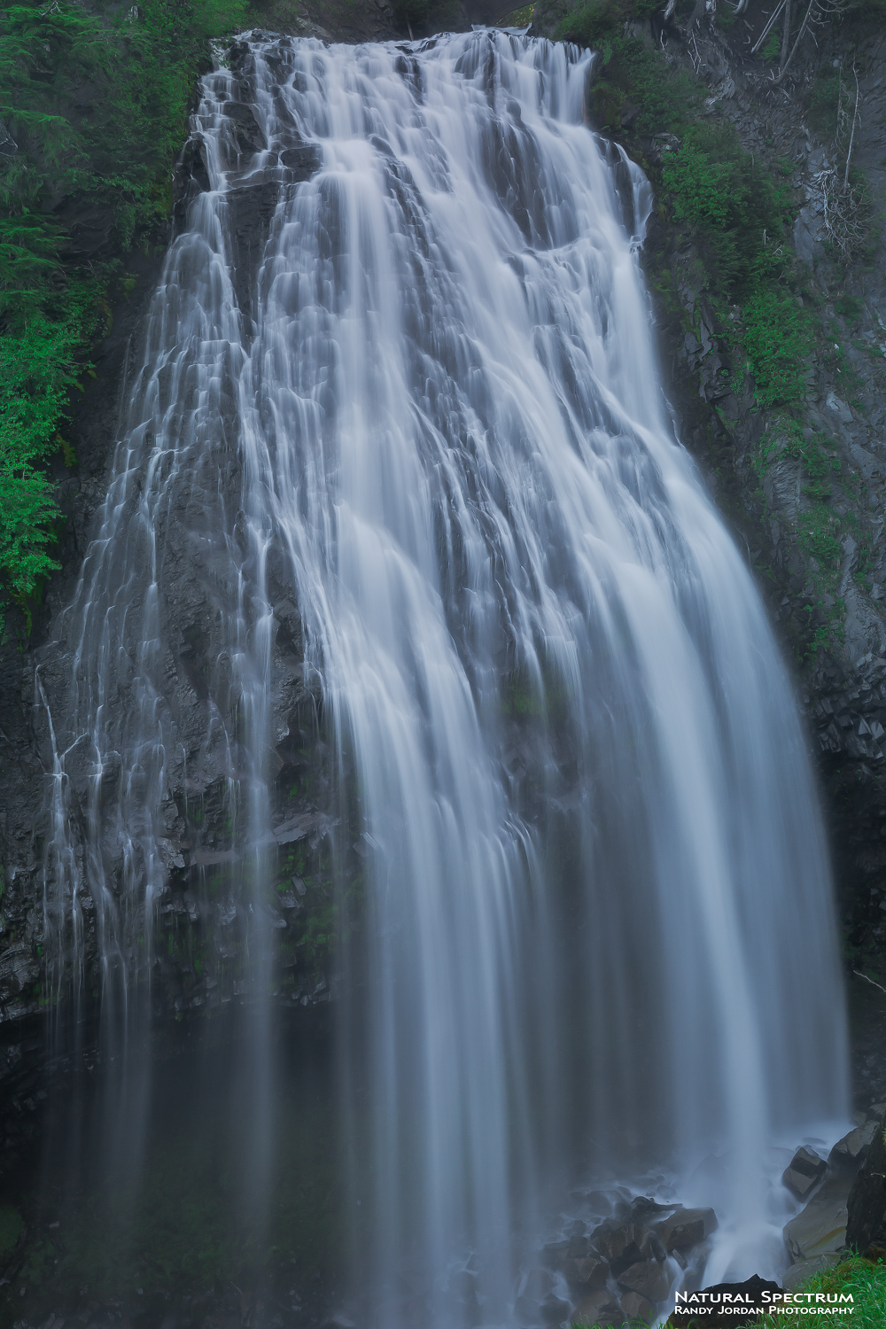 Narada Falls near Paradise, Mt. Rainier National Park, exhibits a majestic presence of power.